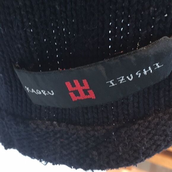 Kaoru Izushi art sleeveless color block sweater brown cream orange black Medium - Picture 3 of 8